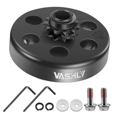 Vashly clutch front view showing 11-tooth sprocket and durable finish for reliable power transfer