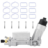 VASTAUTO front view oil cooler showing mounting points and ports for precise fit