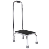 Vaunn front view of welded steel stool showing stability benefit