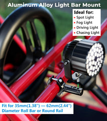 VAZESWIN mounted driving light demonstrating adjustable aiming and beam control