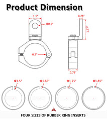 VAZESWIN TPU inserts array showing multiple diameters for snug fit