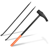 Vbeca duck-bill bead breaker hammer front view showing heavy head and grip for effective bead separation
