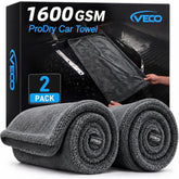 Veco front view packaging showing towel and brand, highlights quick drying