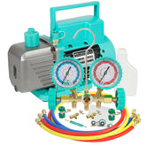 VECOTOOLS pump and manifold front view showing complete kit benefits
