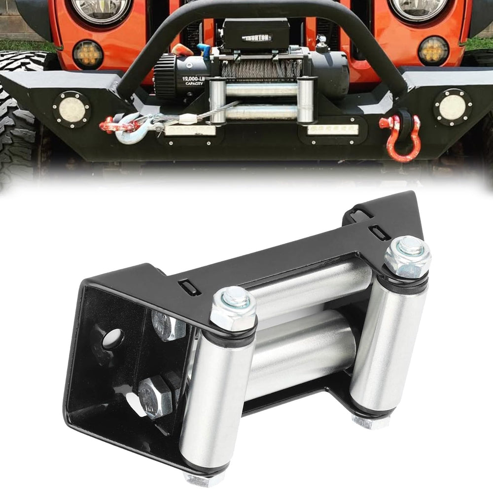 VEEBELL front view roller fairlead showing durable steel body and bolt holes for reliable mounting