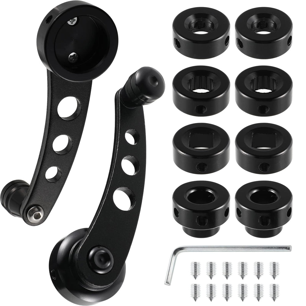Veemoon front view of aluminum crank handle showing sleek profile and durability