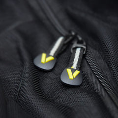 Veer rear basket fabric detail showing water-resistant material benefit