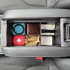 Vehicle OCD installed with phones and cables showing easy access