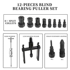 VEHIRETL close-up of expanding collets showing precise sizes and durable finish