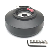 Vehjunc hub adapter front view showing mounting holes and compact profile for easy fit