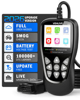 VEHLIVE V850 front display showing code read and quick benefit