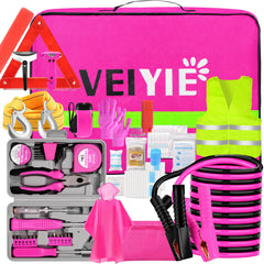 VEIYIE front-facing pink kit bag showing compact storage and accessibility