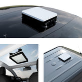 Veritas Vans front-mounted hardtop protecting Starlink Mini for secure travel