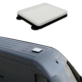 Veritas Vans front view of Starlink mount showing secure fit and stability