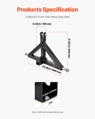 VEVOR triangular frame close-up showing structural ribs that improve load distribution