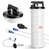 VEVOR front view of 6.5L tank showing portable extractor and handle for easy transport