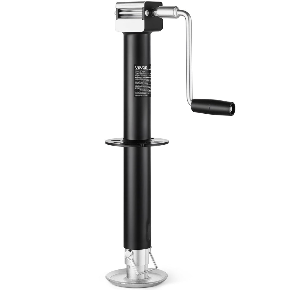 VEVOR front view of jack showing whole A-frame and sturdy build for reliable support