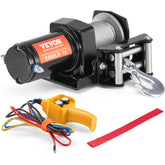 VEVOR front view of winch showing compact design and mounting points for easy installation