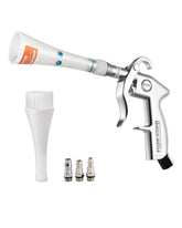 VEVOR car cleaning gun front view showing compact body and nozzle, fast debris removal