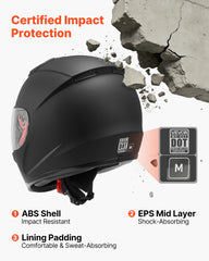 VEVOR clear visor close-up providing unobstructed visibility benefit