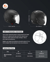 VEVOR clear visor close-up highlighting wide vision and debris protection