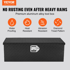 VEVOR close-up of diamond plate finish highlighting durable surface