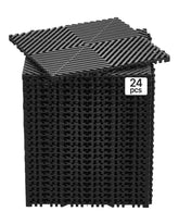 VEVOR front packaging showing 24-piece drainage mat set and contents
