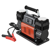 VEVOR front view showing compact dual-cylinder compressor and portability benefit