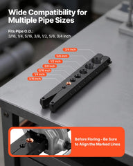 VEVOR rotating handle with clutch visible for controlled flaring force