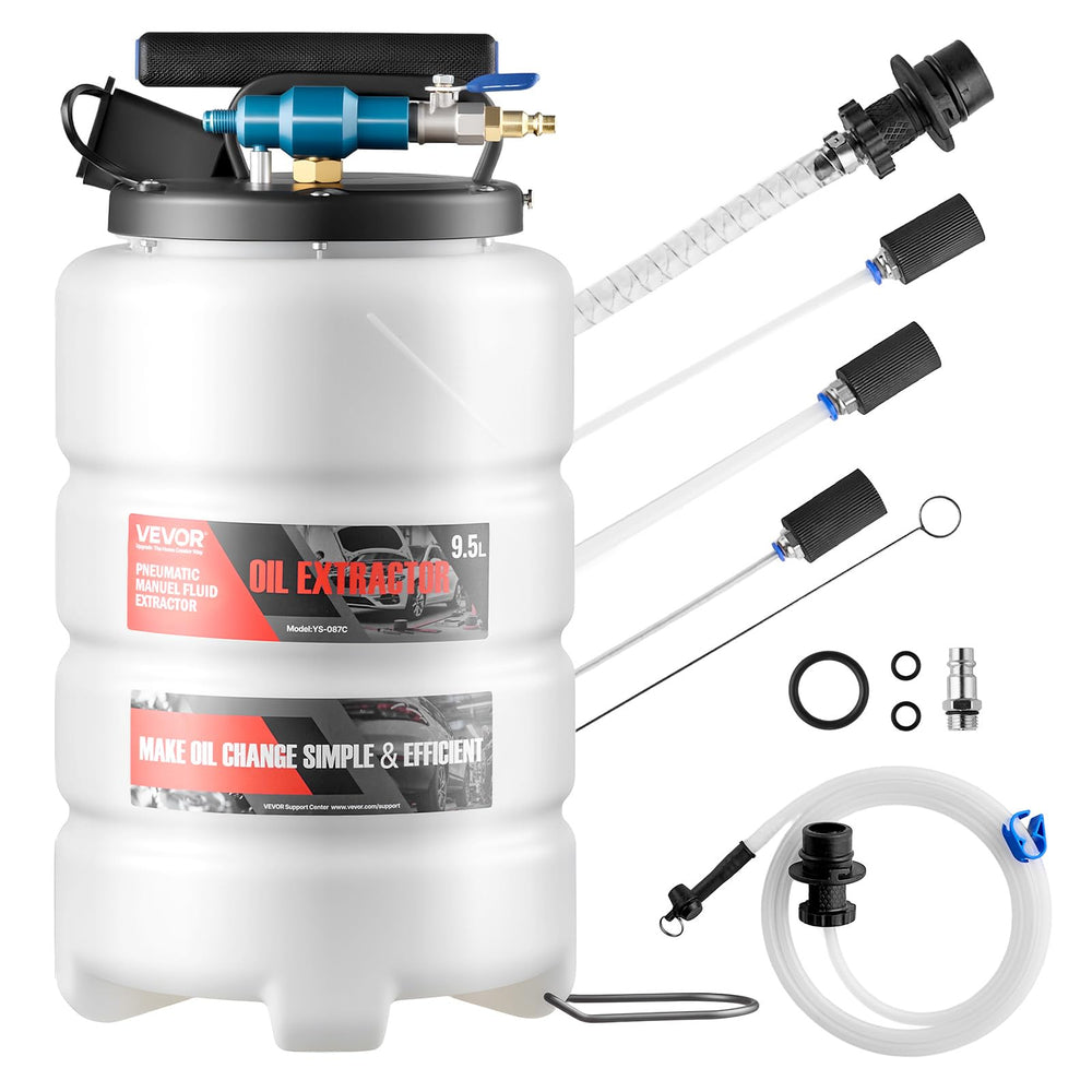 VEVOR front view showing compact extractor and sealed tank benefit