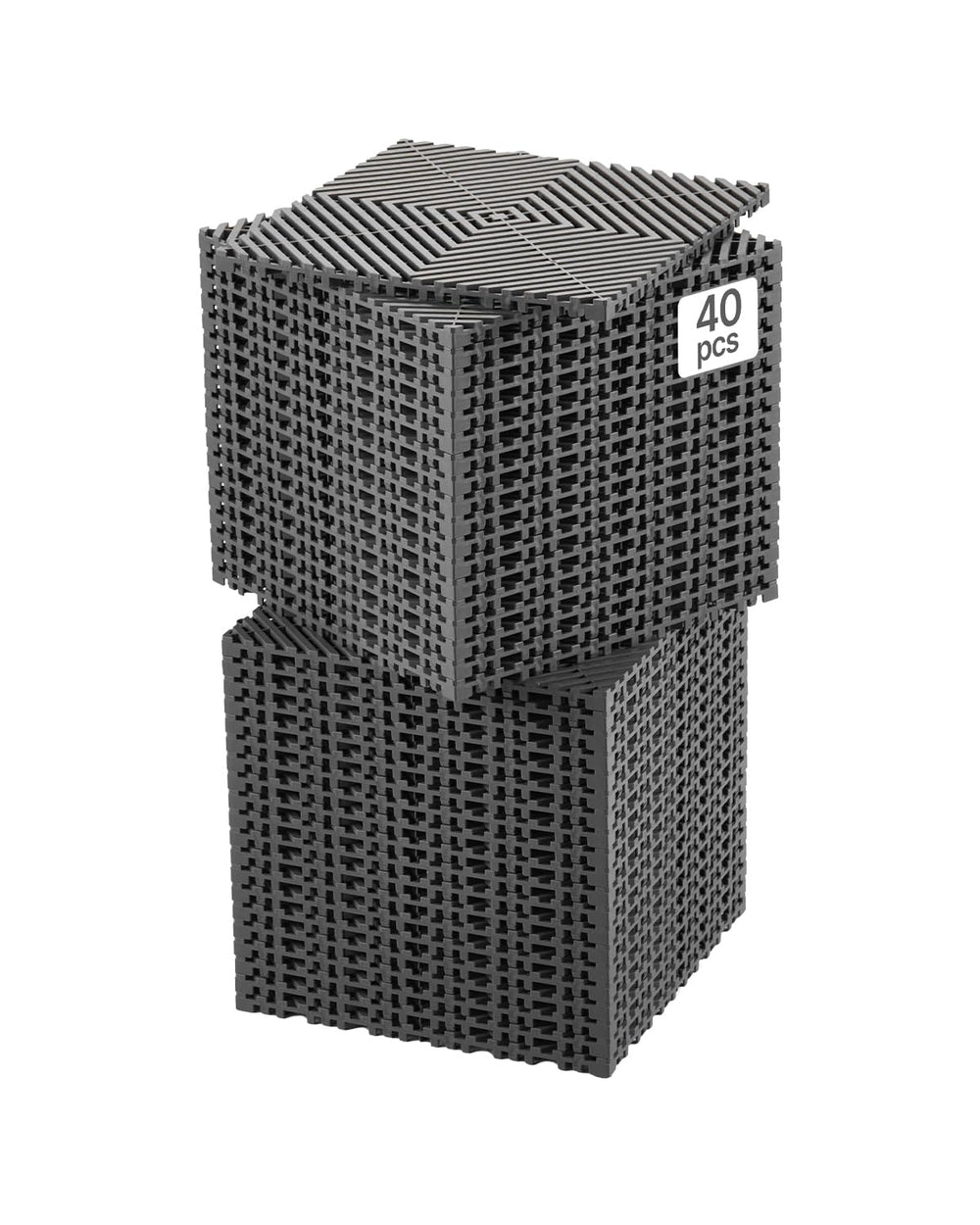 VEVOR front pack of 40 drainage mats showing modular coverage and durability