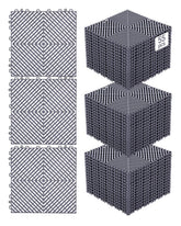 VEVOR front view of 55-piece drainage mat kit showing packaged tiles and benefits