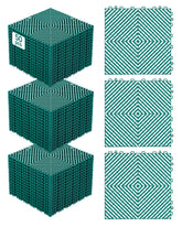VEVOR front packaging showing 50-piece drainage mat set and benefits