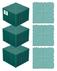 VEVOR front packaging showing 50-piece drainage mat set and benefits