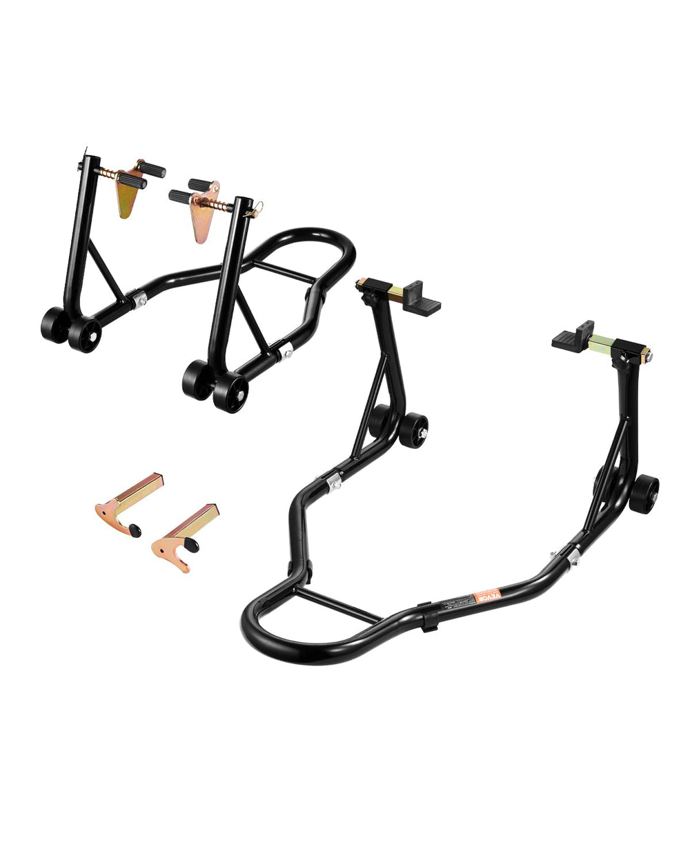 VEVOR front stand full view showing stable base and lifting handle benefit