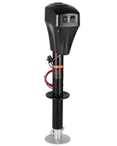 VEVOR front-mounted electric jack on trailer showing sturdy lift benefit