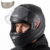 VEVOR helmet front view showing full-face protection and DOT safety
