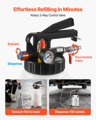 VEVOR HDPE reservoir side view resisting oil and chemical damage