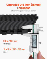 VEVOR detail of interlocking tile edge showing snap-fit connection for tool-free installation
