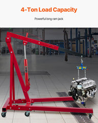 VEVOR side profile of hydraulic ram illustrating build and stability for safe lifts