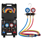 VEVOR front view of manifold gauge set showing full kit for quick identification and portability