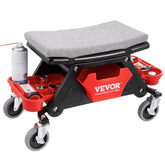 VEVOR mechanic stool front view showing compact design and easy access