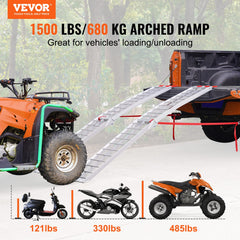 VEVOR folded ramp profile demonstrating compact storage benefit