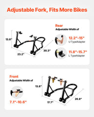 VEVOR rear L-fork head detail for spool compatibility and secure lift