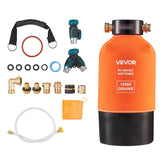 VEVOR front view of portable water softener showing compact design and easy placement