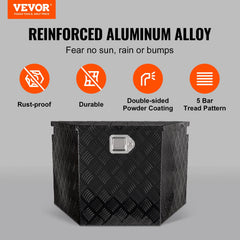 VEVOR side profile showing aluminum texture for corrosion resistance
