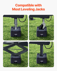 VEVOR side profile showing 6-inch height and scale for accurate leveling benefit