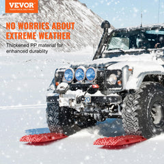 VEVOR traction board surface closeup highlighting cross-tooth texture for superior tire grip