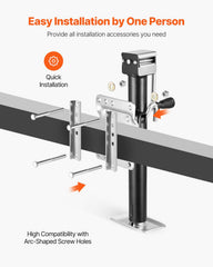 VEVOR trailer jack ergonomic handle closeup for comfortable easy raising and lowering