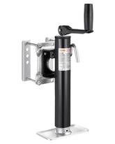 VEVOR trailer jack front view showing sturdy construction and easy mounting benefit